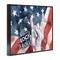 Stupell Industries Rock And Roll Hand And American Flag Design Framed Giclee Art